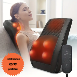 USB-aufladbares Nacken- und Schultermassagegerät mit Heizfunktion - Mit Druck-, Roll- und Vibrationsfunktionen, ideal für Nacken, Schultern, Rücken, Beine und Körper, geeignet für Zuhause, Büro und Reisen